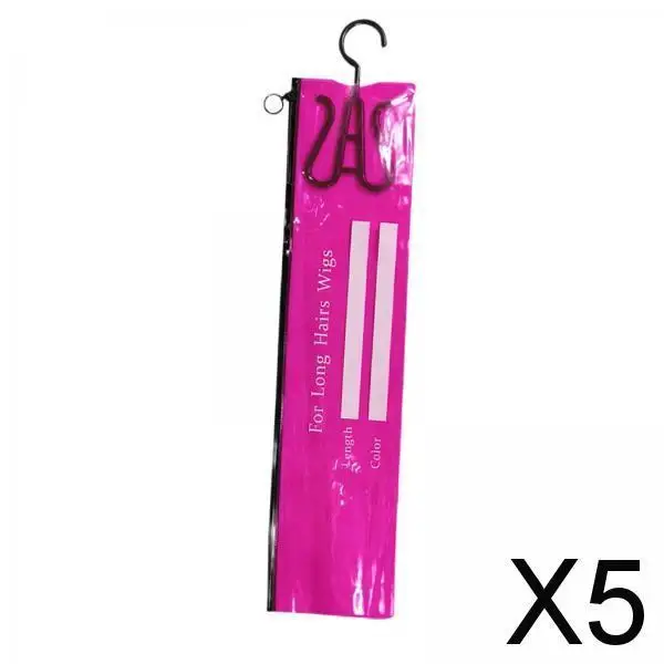 

5 Hair Extension Storage Bag Wig Storage Bag with Hanger for