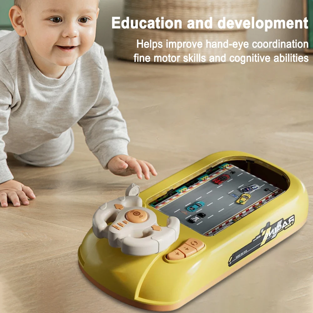 New Children's Racing Game Steering Wheel Toy with Music Kids Driving Simulator Car Racing Adventure Driving Toy Table Games - 4