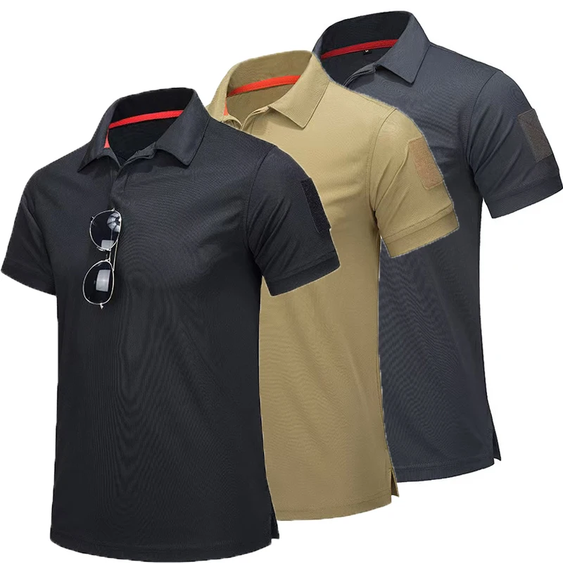 Men's military breathable pullover summer sports tees quick dry tactical t-shirt camping hiking climbing casual cargo shirts