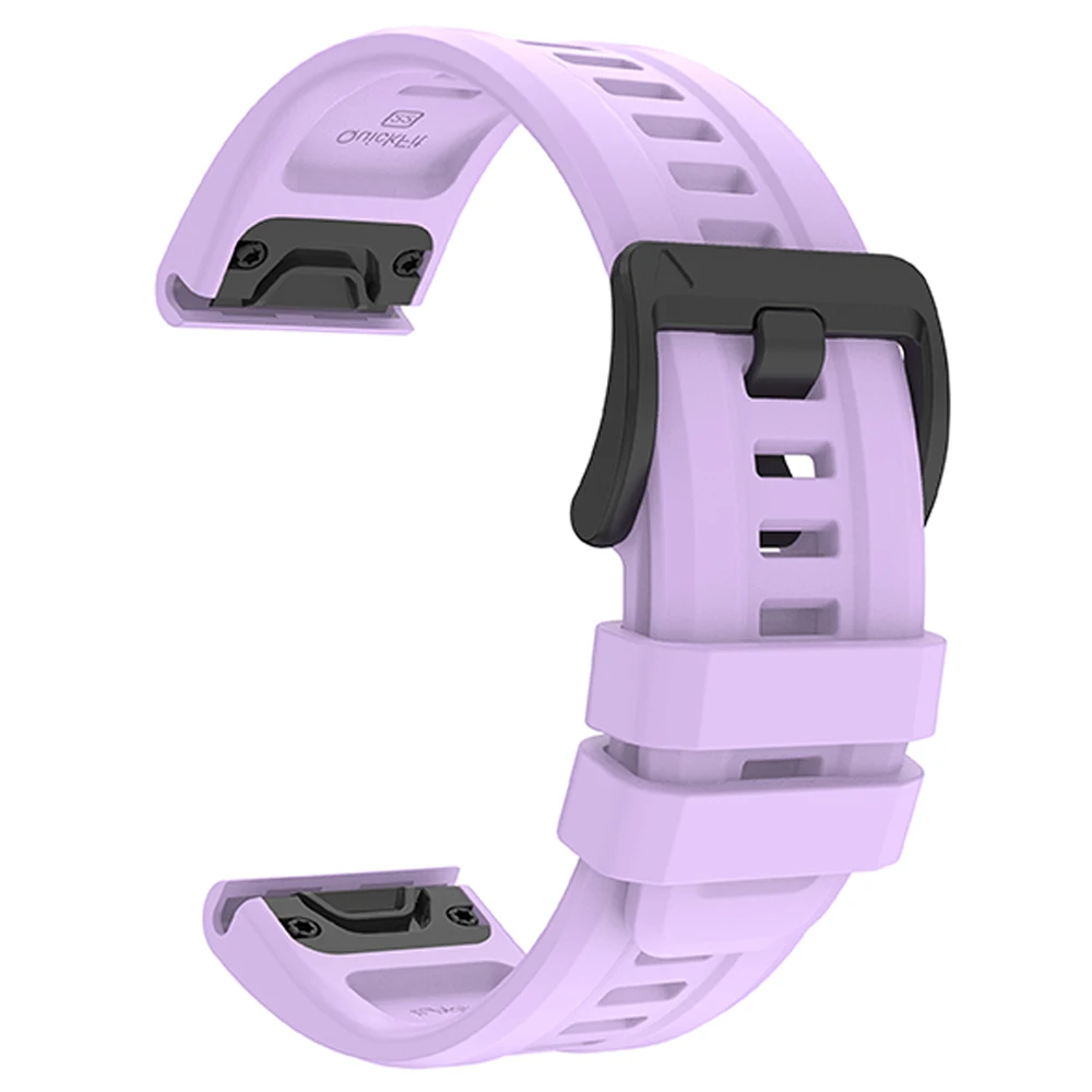 Enhanced Silicone Watch Strap - QuickFit 26/22mm Adjustable Band in Sleek Design