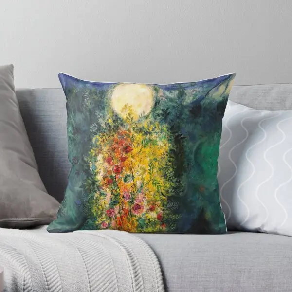 

Marc Chagall Printing Throw Pillow Cover Fashion Car Square Soft Decorative Hotel Bed Case Sofa Pillows not include One Side
