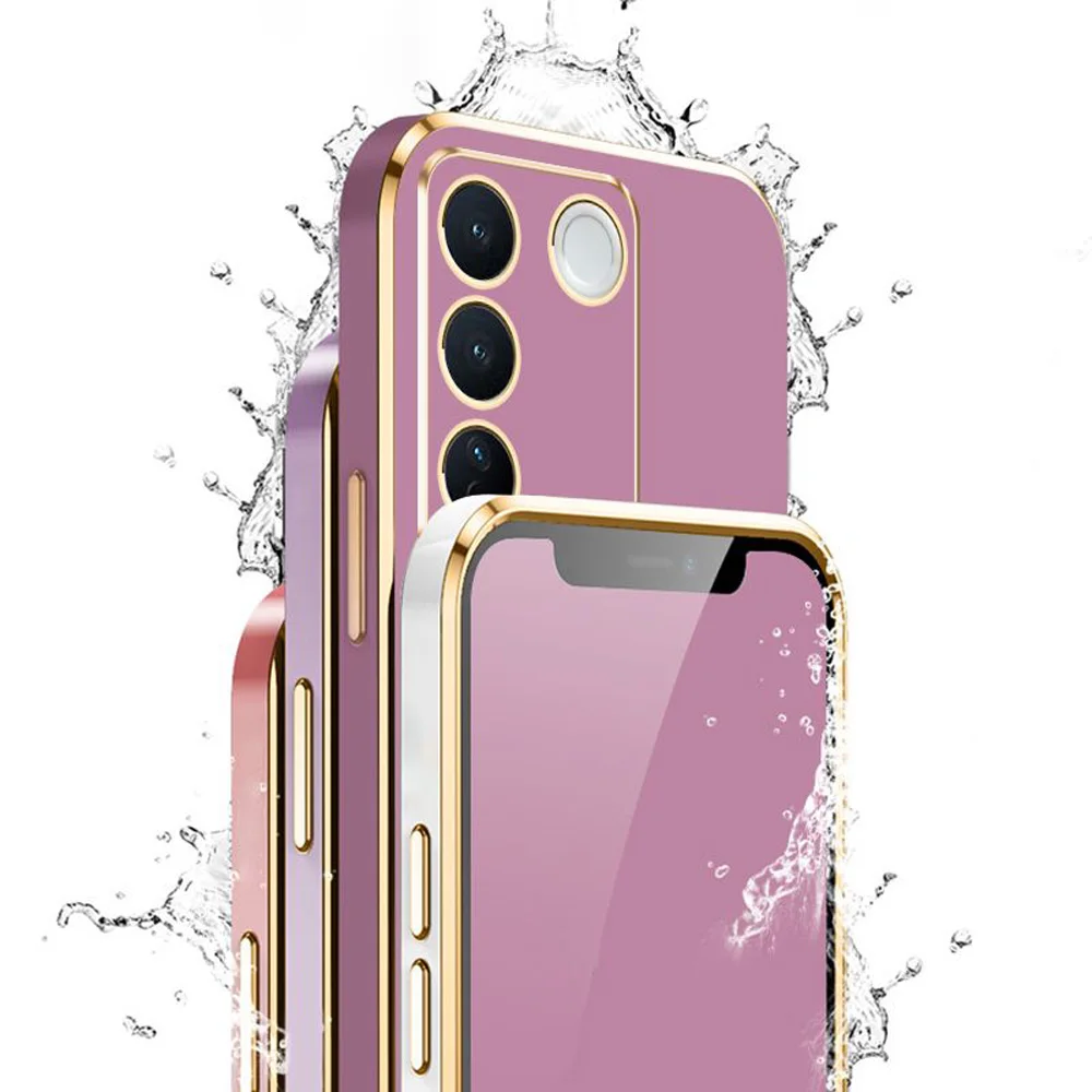 Bling Soft Shockproof Square Plating Phone Case