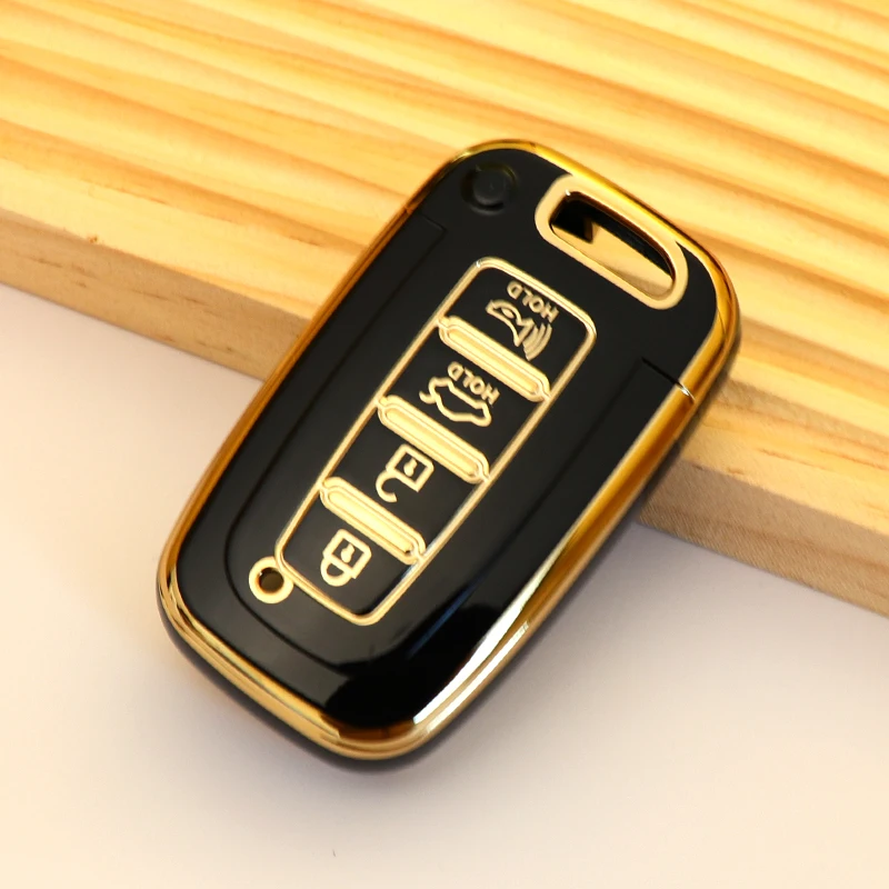 Premium 3/4 Button Car Key Case Cover – Elegant Protection for Your Vehicle's Key Fob