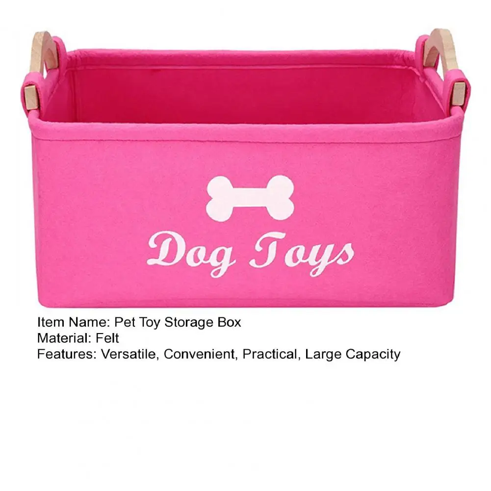 Cat Toy Organizer Lightweight Large Capacity Pet Toy Storage Box Organize Toys Coats Blankets with This Flexible Storage Basket