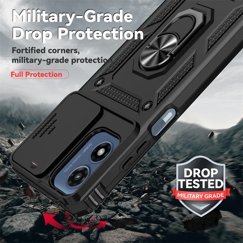 Enhanced Armor Case with Magnetic Ring Holder – Ultimate Protection Phone Cover