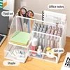 1PCS Desk Organizer Pen Holder MeshPencil Holder Large capacity MetalDesktop Storage Box for Office andSchool supplies 1