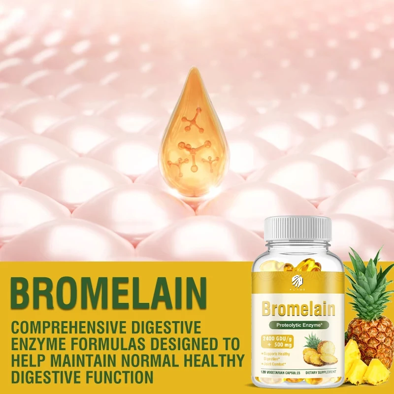 Bromelain Capsules-Supports Digestion, Joint , Immune, Cardiovascular & Respiratory Health
