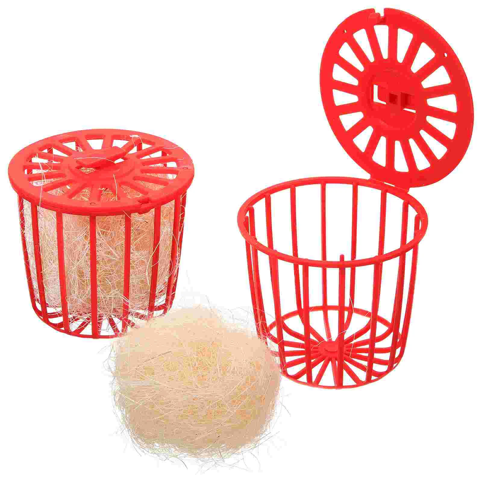 2 Pcs Bird Cage Bird's Nest Nests for Cages Basket Canary Bedding Pigeon Bowl