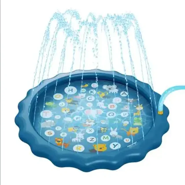 New Inflatable Splash Pad Kids Water Play Mat with Spray Fountain for Outdoor Fun Sprinkler Pool for Lawn & Backyard Games 5
