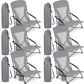 Low Sling Beach Chairs 6 pack 1