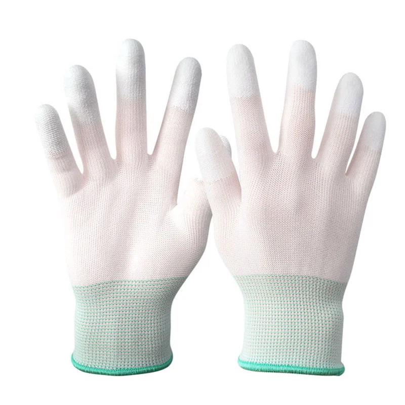 

1 Pair Protection Antistatic Gloves Anti Static ESD Electronic Working Gloves Pu Finger Coated Finger PC Antiskid For Finger