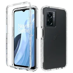 Dual Protection Hybrid Armor Shockproof Phone Case with Transparent Soft TPU Back for OPPO A57s 4G (Clear)