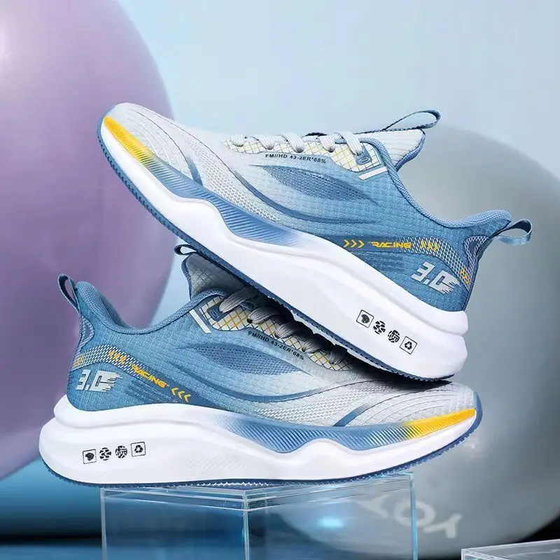 

Роскошные легкие дышащие мужские спортивные туфли на мягкой подошве, модные трендовые повседневные кроссовки для бега на весну и осень