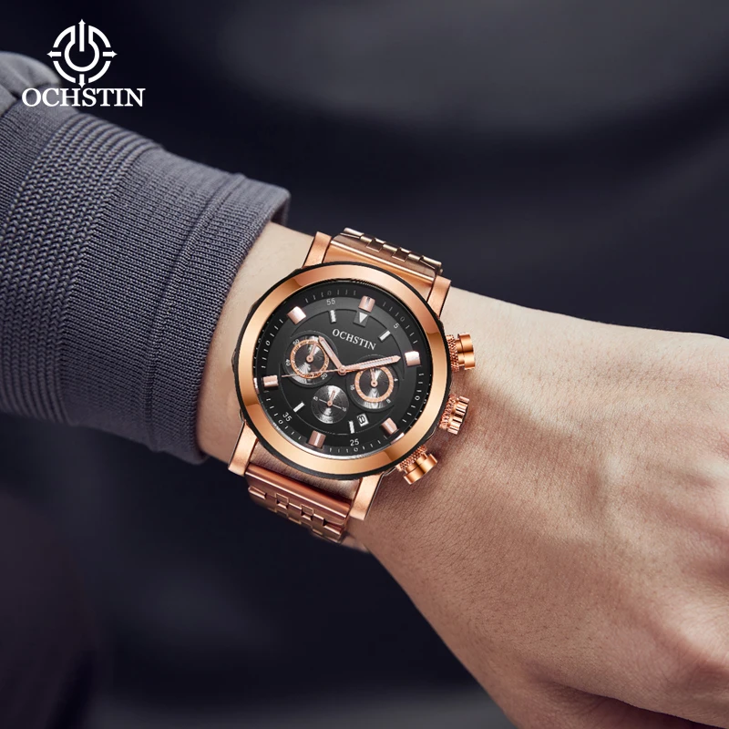 OCHSTIN Promotional 2024 Original Series Multi functional Quartz Movement Waterproof Watch Business Luxury Men's Quartz Watch