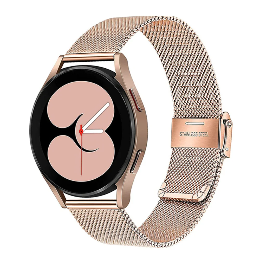 20Mm 22Mm Bands For Samsung Galaxy 4 40Mm 44Mm Classic 46Mm Stainless Steel Milanese Loop Bracelet For Galaxy Watch 3 45Mm Strap