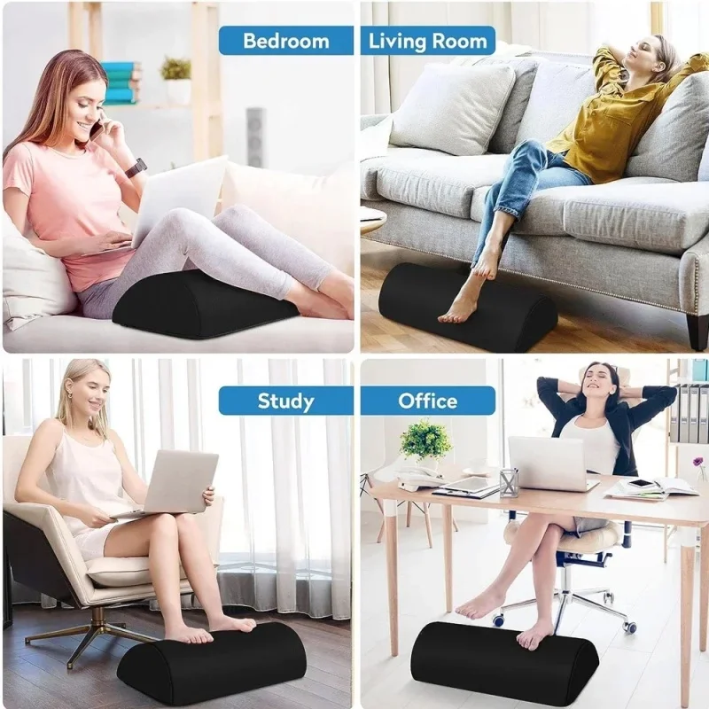 Semicircle Foot Pad Sofa Resting Leg Pad Side Sleeping Knee Footrest Home Office Work Foot Rest Cushion Ergonomic Feet Pillow 4