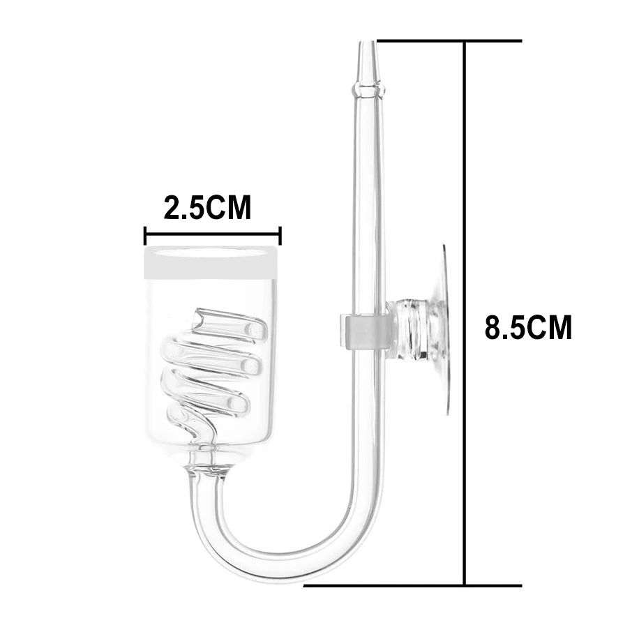 Aquarium CO2 Diffuser 60~300L Plants Tank Atomizer Solenoid Regulator Moss CO2 Atomizer Spiral Glass Tube aquarium co2 diffuser co2 regulator aquarium co2 accessories aquarium co2 solenoid valve aquarium co2 tube