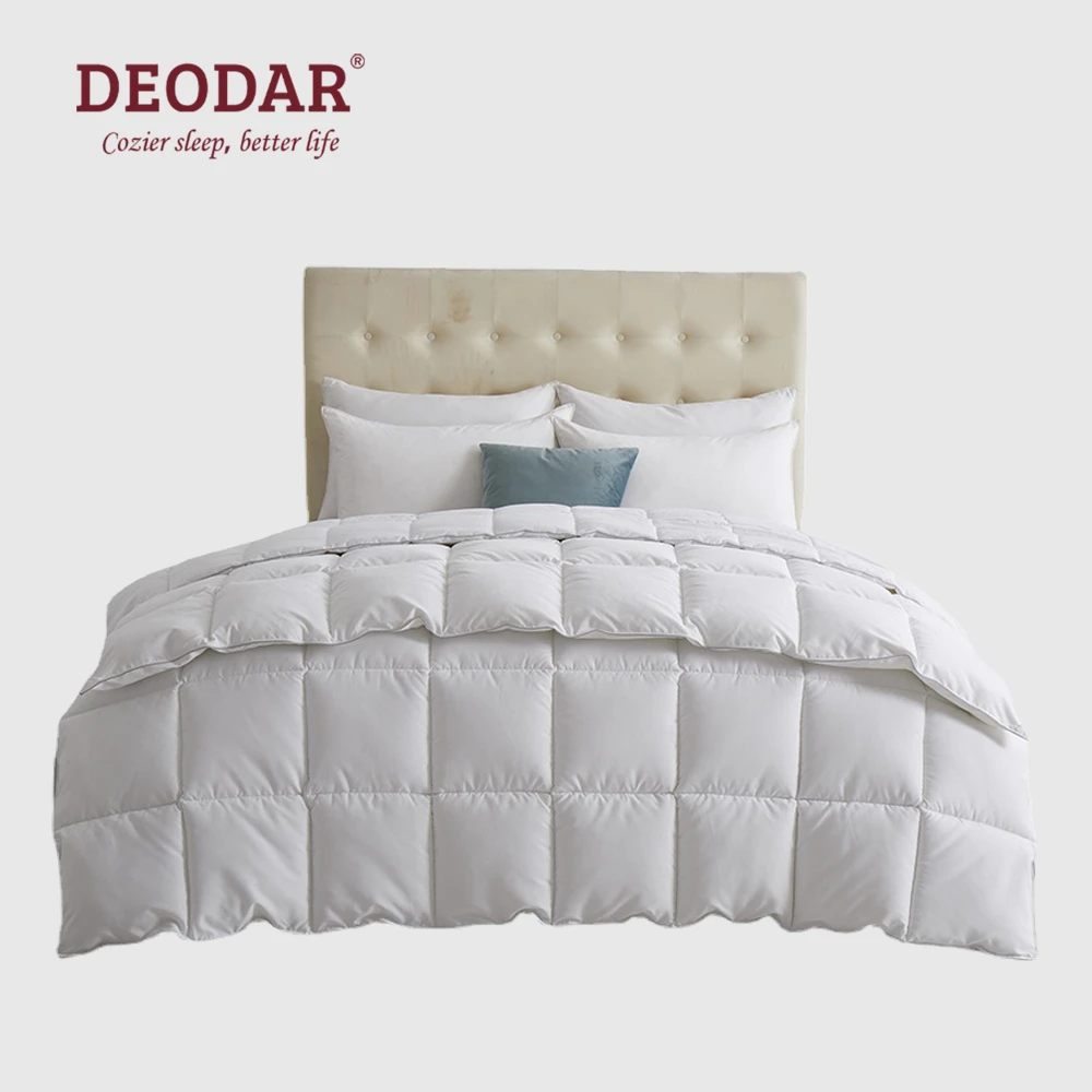 Deodar Goose Feather Down Comforter Twin Size Lightweight Down Duvet