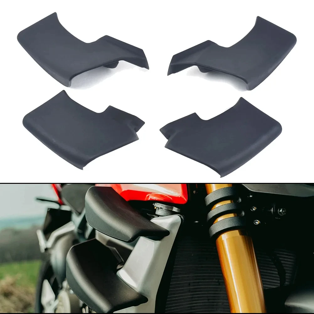 Motorcycle Winglet Motorcycle Wing Kit Motorcycle Winglet Aerodynamic Wing Kit Spoilers For DUCATI Streetfighter V4 /S/SP V2/S Black Spoiler Fxed Winglets Wings