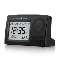 Muslim Table Clock with Adhan Alarm for All Cities Islamic Azan Time for Prayer with Qiblah Direction Temp and Hijir Calendar 2
