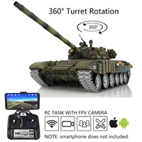 Pro Ver Heng Long TK7.0 RC Battle Tank 1/16 T72 FPV 3939 Electric Car Metal Track Wheel Remote Control BB Shooting Smoke TH20578 2