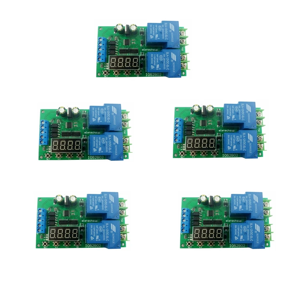 

12V 30A DC/AC Motor Controller Relay Board Forward Reverse Control Automatic Delay Cycle Start Stop Switch Module