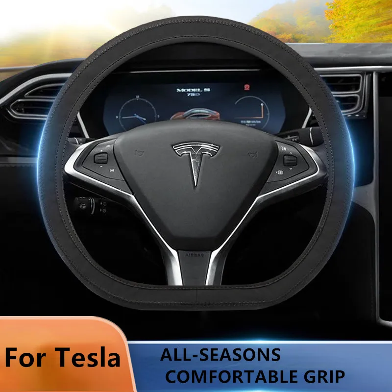 

Чехол на руль автомобильный из микрофибры, 38 см, для Tesla Model 3 X Model S Model Y