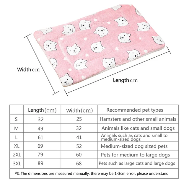 Thicken Cat Mat Breathable Flannel Cat Sleeping Mat Soft Dog Cushion for Small Dog Winter Warm Cat Blanket 6