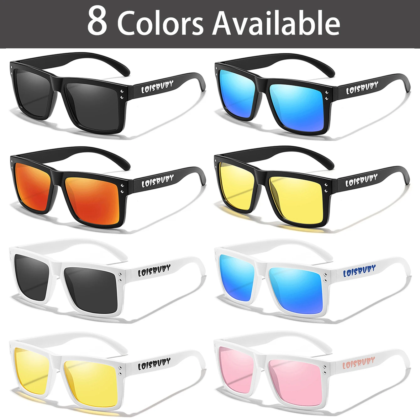 LOISRUBY Fashion Sunglasses Square Shades UV Protection