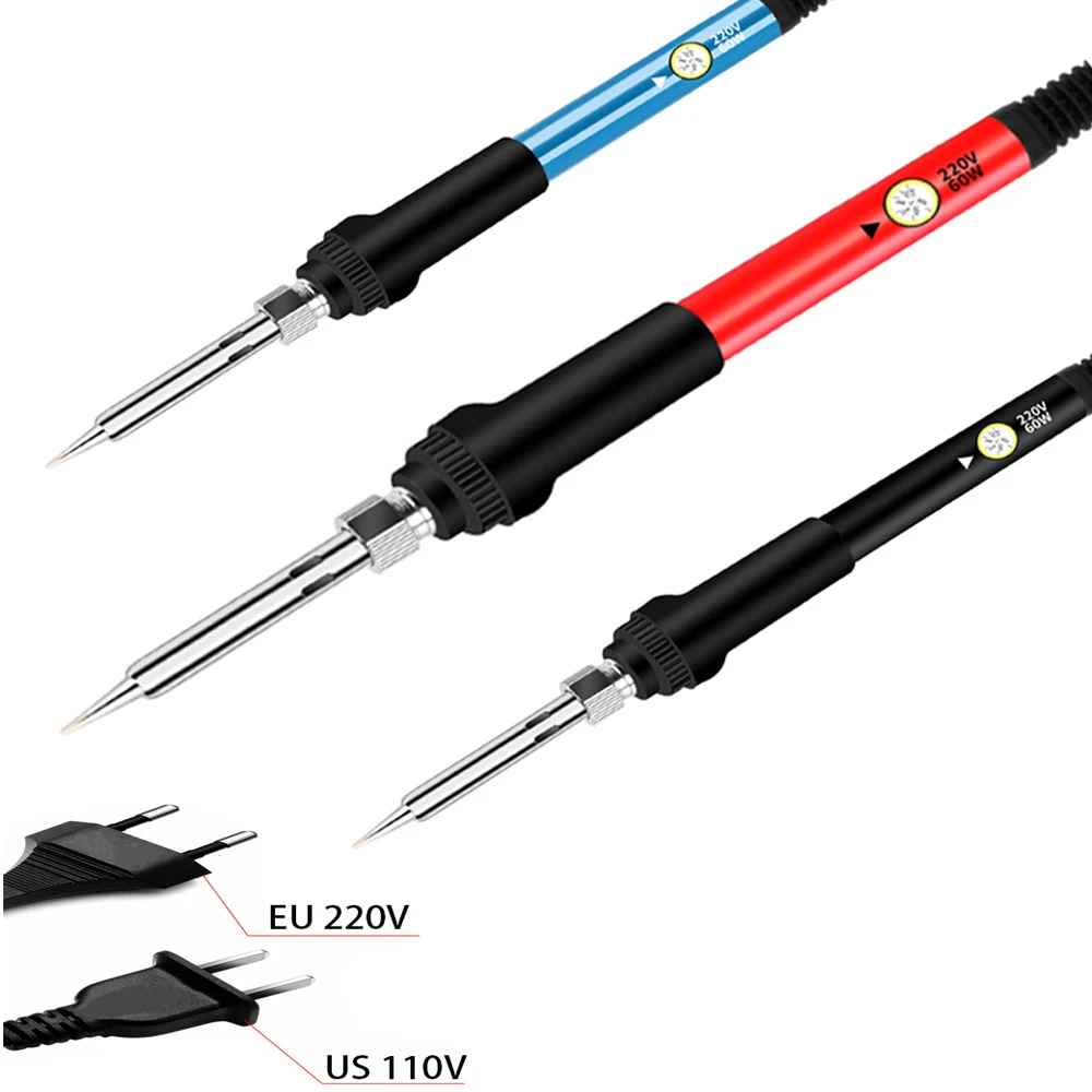 Adjustable Temperature Electric Soldering Iron 220V 110V 60W Welding Solder Rework Station Heat Pencil Tips Repair Tool soldering iron