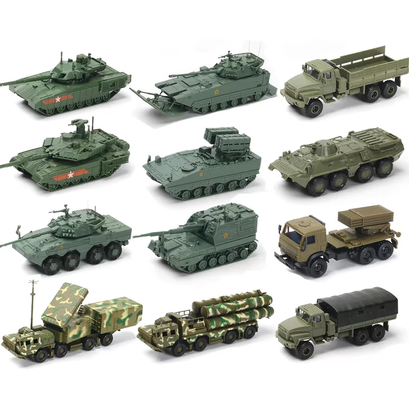 1/72 Military Armored Vehicle Heavy Tank Self-Propelled Gun 4D Puzzle Assembly Toy