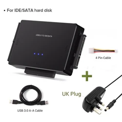Universal SATA/IDE to USB 3.0 Hard Drive Adapter Cable with 6TB HDD Support (UK Plug)