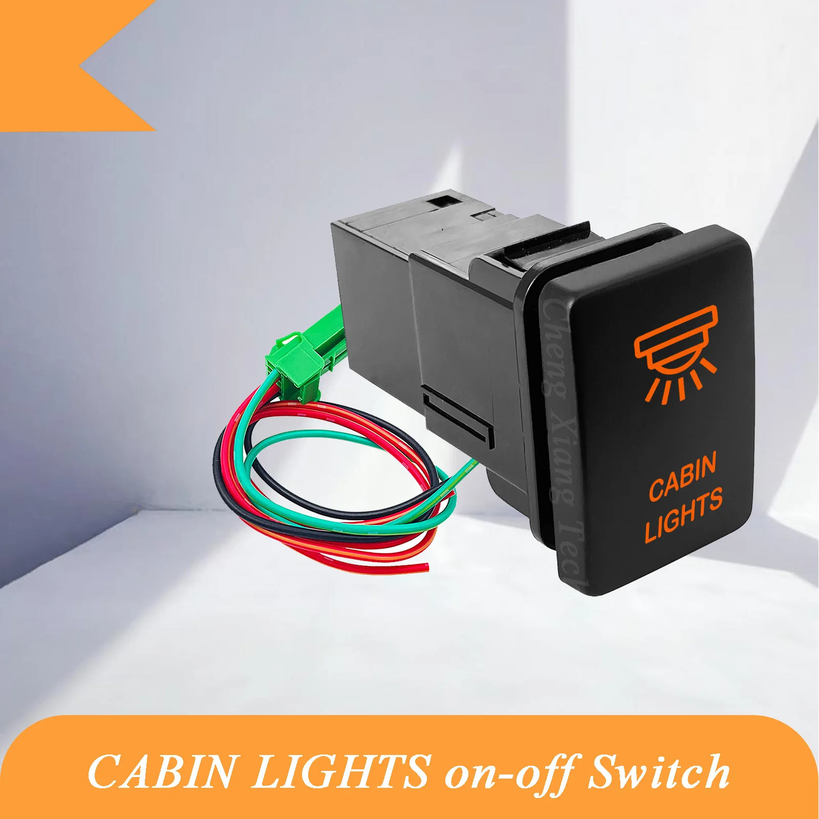 Orange Light Car Speaker Horn Switch Push Button with Wire for Toyota Land Cruiser Hilux Prado 120 FJ CRUISE LC76 REIZ 2006-2009 | DE