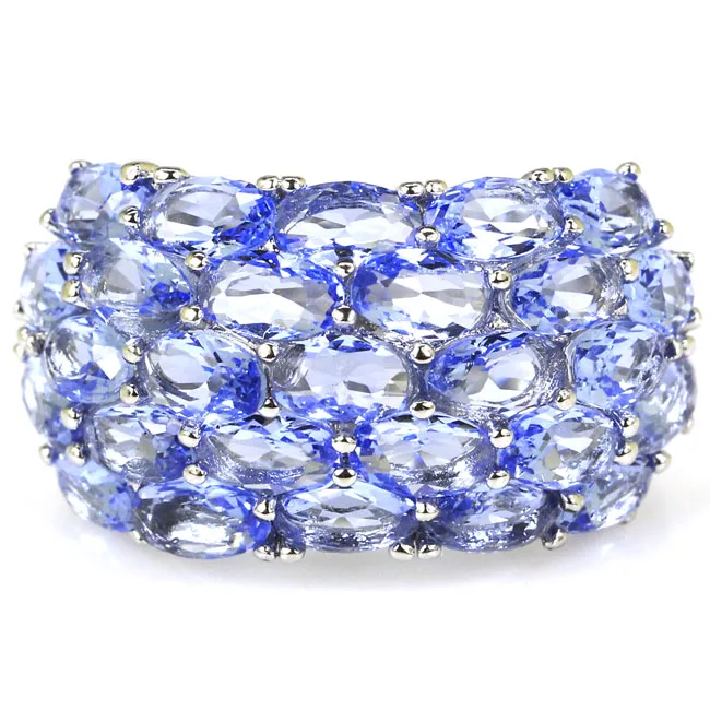 5g Customized 925 SOLID STERLING SILVER Rings Pretty Swiss Blue Topaz Pink Tourmaline Violet Tanzanite London Blue Topaz CZ Wome