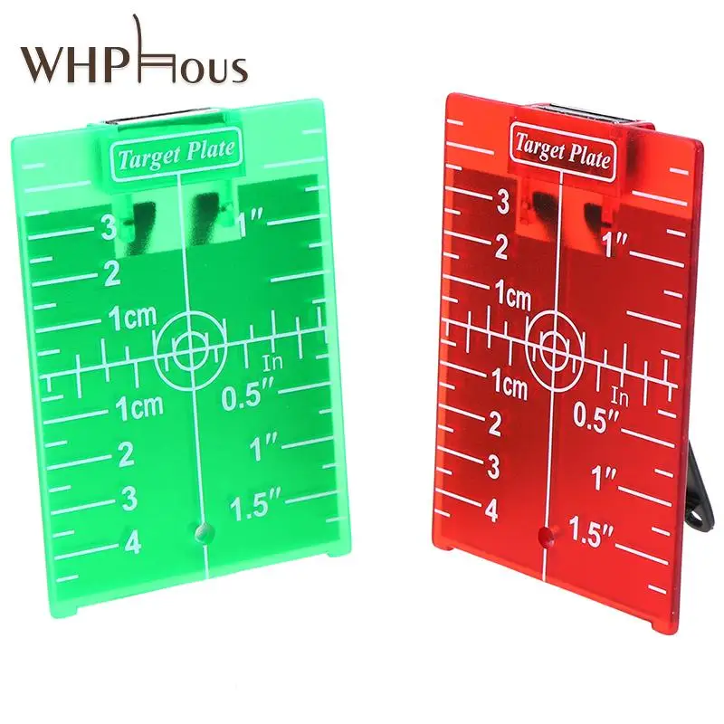 1pc Inch/cm Laser Target Card Plate For Green/red Laser Level 11.5cmx7