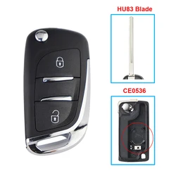 Premium Remote Car Key Shell Replacement - Durable Key Case (2 BT HU83 CE0536)