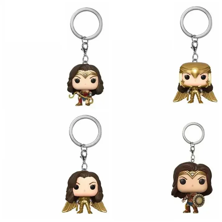 Funko Pop Dc Heroes Woder Donna 1984 Portachiavi Tascabile Ww84 Justice League Portachiavi Wonder Woman Golden Armor Gift For Kids