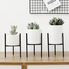

Iron Ceramic Flower Pots Rack Plant Stand Shelf Support for Succulent Plants Flower Vase Home Gardening Table Decoration