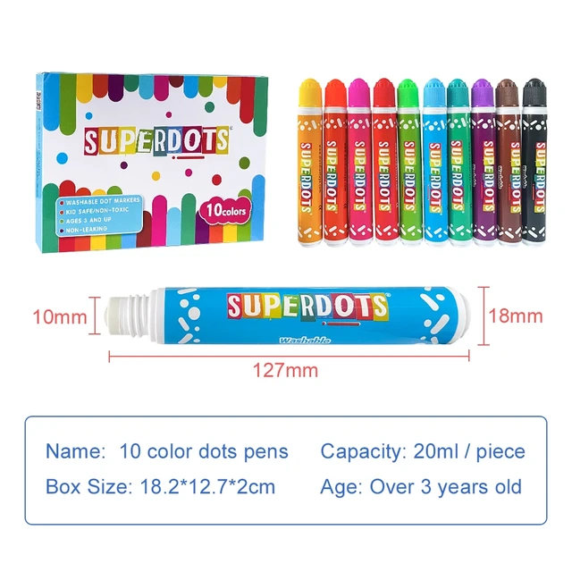 8 Colors Dot Markers Paint Dauber Bingo Dabbers Washable Non-toxic  Water-based Dot Markers For Kids Painting Art Craft Supplies - Fabric  Decorating - AliExpress