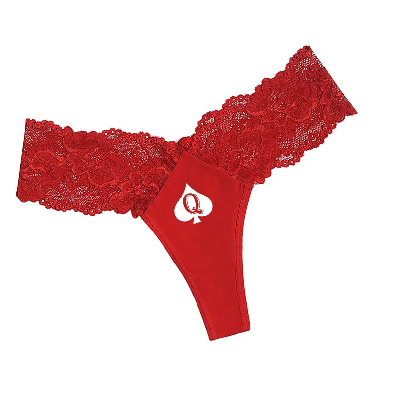 Red Cotton Thongs Underwear For Women Christmas Thongs Sexy Xmas G