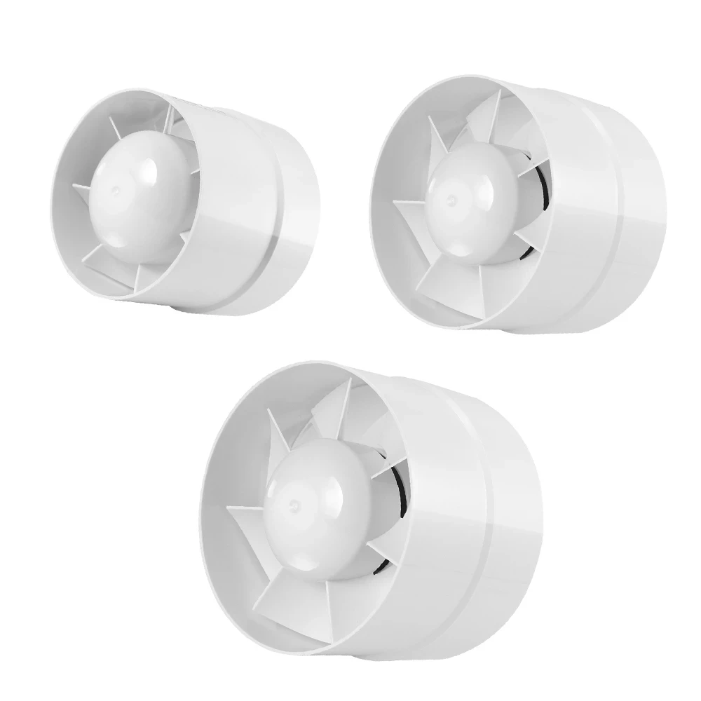 100/125/150 Mm Round Exhaust Fan Duct Ventilator 220V Ventilation Vent Air Extractor For Window Bathroom Toilet Kitchen Booster Ventilation Fan