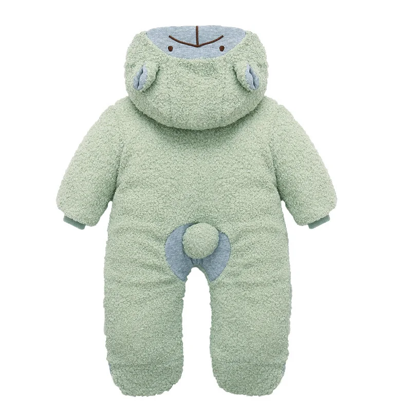 

Winter Infant Clothes Girls Overalls Newborn Bodysuit Costume Plus velvet Romper For Baby Boys Jumpsuit Toddler coat