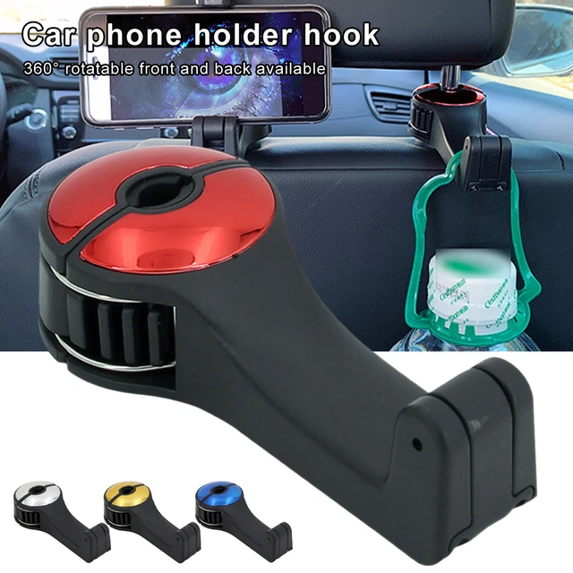 2Pcs Auto Sitz Kopfstütze Haken Telefon Halter Rücksitz Aufhänger