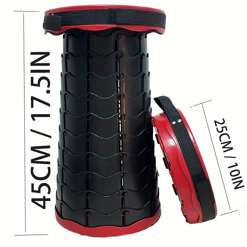 Folding Stool Plastic Travel Foldable Campstool Outdoor Portable Adjustable Seat Fishing Picnic Chairs