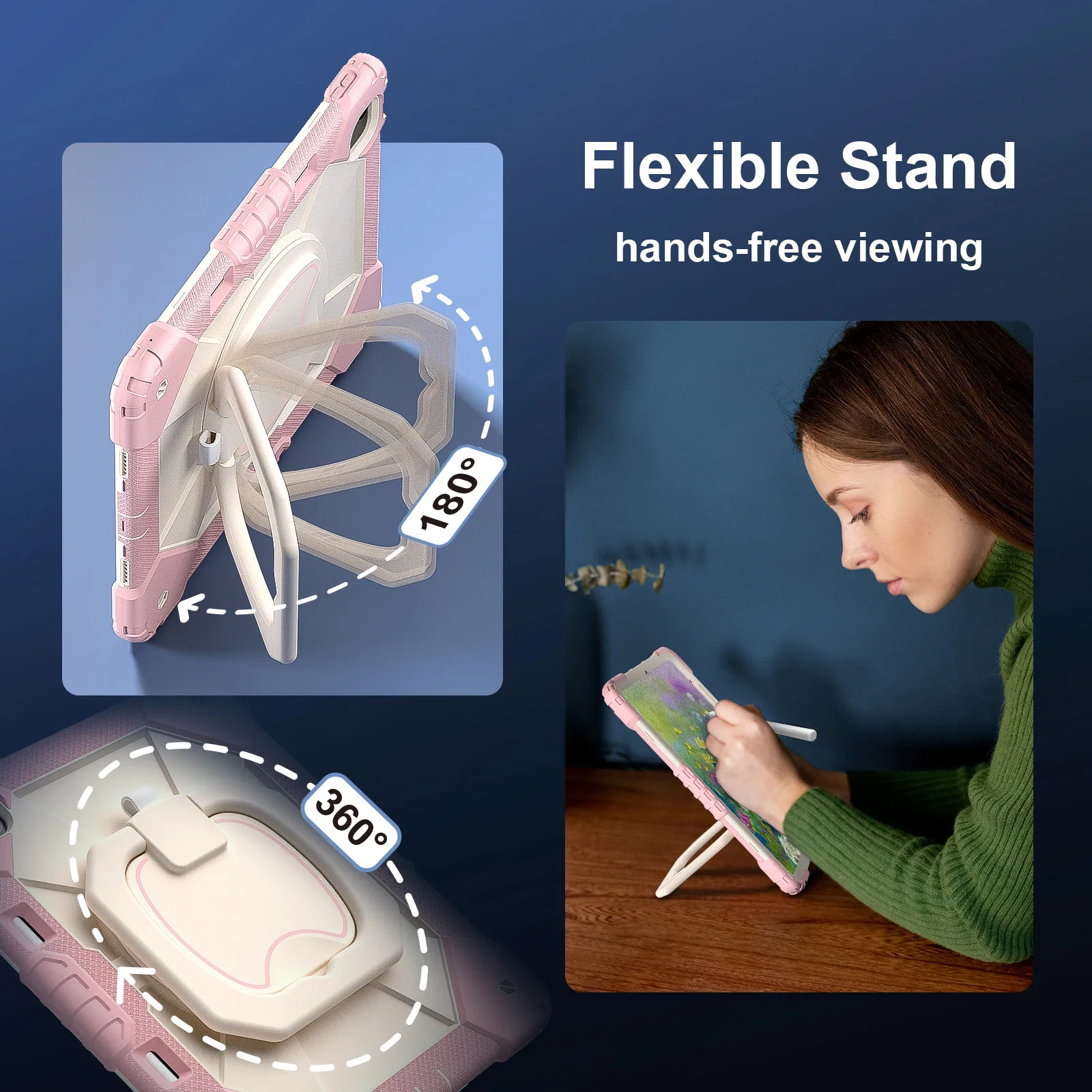 Durable Shockproof Kids Tablet Stand Case