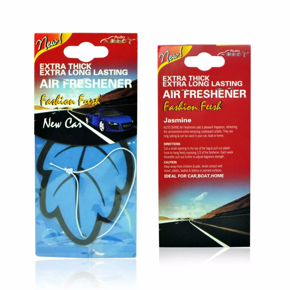 Car Air Freshener 6PCS/3PCS Interior Natural Scented Tea Paper Auto Hanging Vanilla Perfume Fragrance Leaf Shape