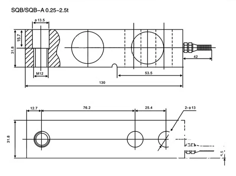 1Pcs SQB-A Pressure Sensor small weighbridge car ground weighing sensor with bracket foot 100KG~10T sensing range