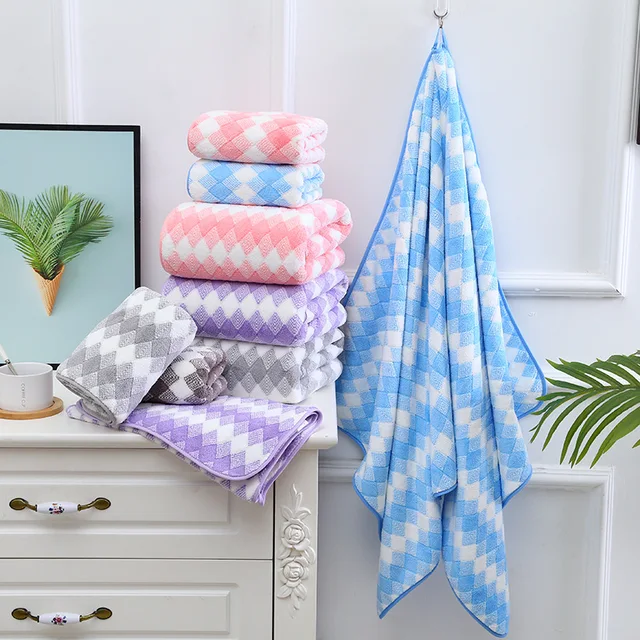 Törülközőkészlet Víz Felszívódása Gyorsan Szárító Fürdőszoba Korall Gyapjú Törülköző Férfiak Otthoni Fürdő És Arc