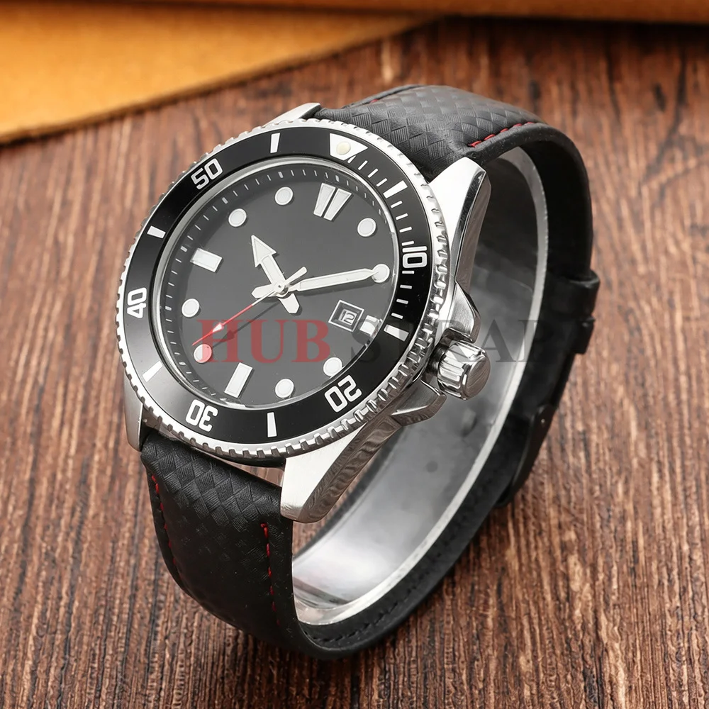 Carbon Fiber Leather Watch Band with Quick Release - Premium 20mm/22mm Strap