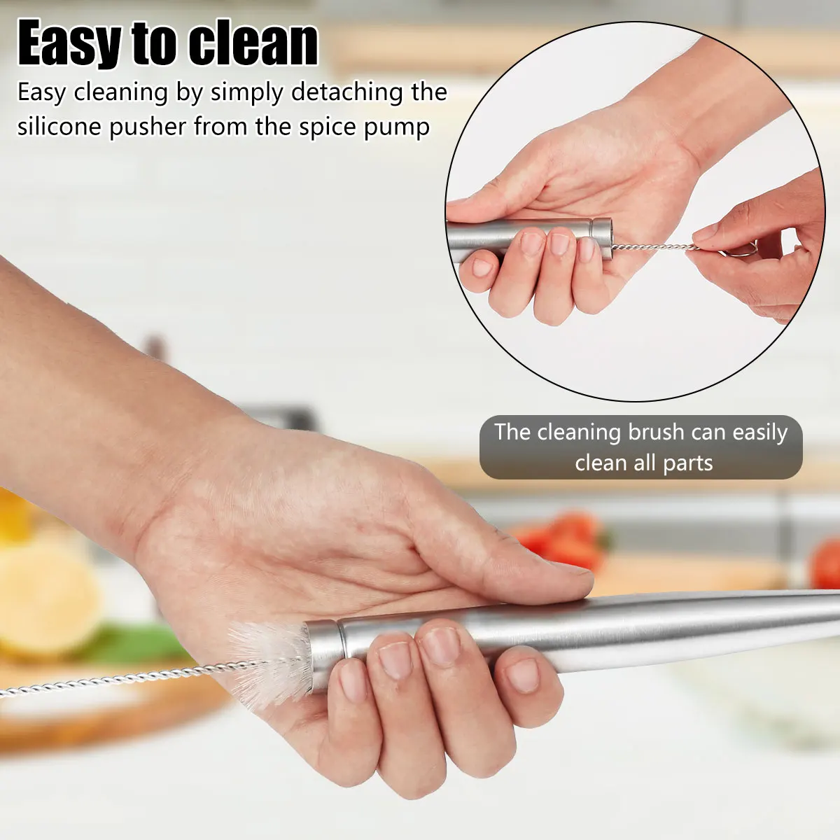 Stainless Steel Turkey Barbecue Meat Injector Syringe Set meat injector syringe